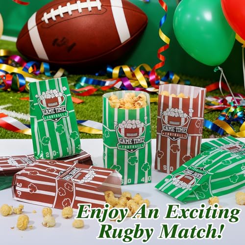 600 Football Popcorn Bags - 1 Oz Paper Snack Bags for Parties