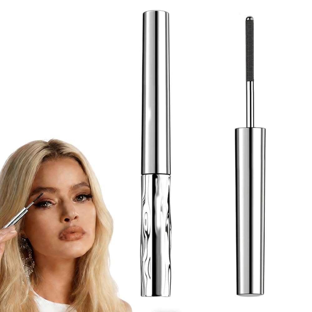 Metal Wand Mascara - Waterproof Tubing Formula for 3D Curling & Volumizing | Long-Lasting Black Finish