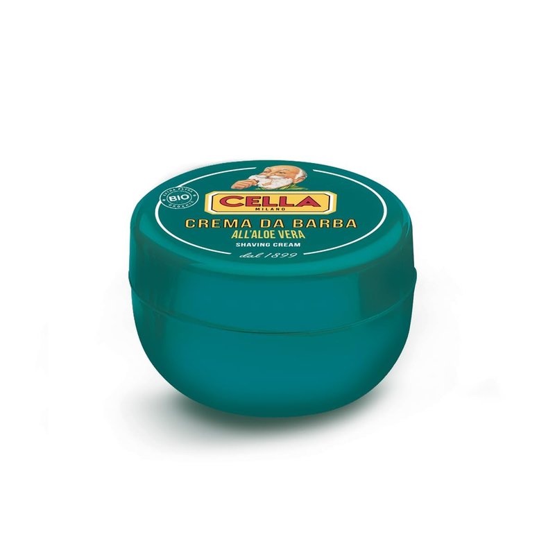 Cella Milano Aloe Vera Shaving Cream Soap, 150 g – Dense, Luxurious Lather with Razor-Glide Protection, Made in Italy Since 1899”