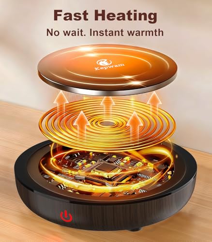 Kepwam Coffee Mug Warmer with 3 Temperature Settings & Auto Shut-Off