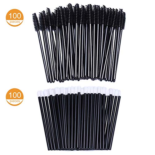 200 Disposable Mascara Wands & Lip Brushes for Makeup
