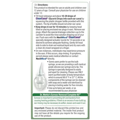 NeilMed Clearcanal Ear Wax Removal Kit - Natural 75mL