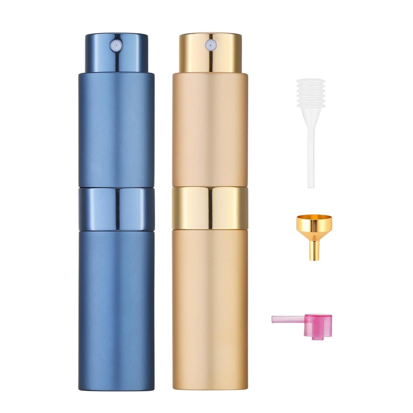 Tekson Travel Perfume Atomizer - Refillable Mini Cologne Spray Bottle | Portable Black Aftershave Dispenser (8ml)