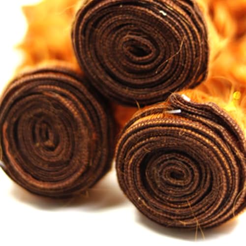 Aikebi 350 Ginger Orange Water Wave Human Hair Bundles 8-12 Inch
