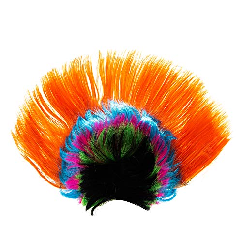 Rainbow Mohawk Wig for Halloween & Costume Parties - Eco-Friendly