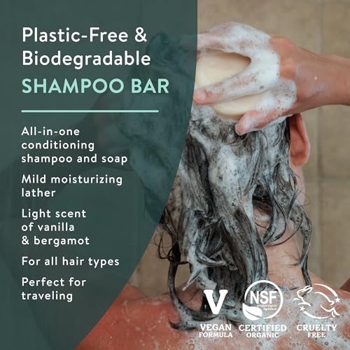 Badger Jojoba & Baobab Vegan Conditioning Shampoo Bar - 3 oz