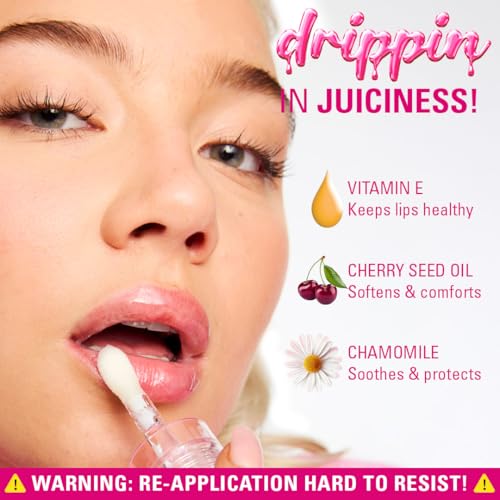 Revolution Pout Lip Oil Lychee Clear 0.13 Fl Oz - Nourishing, High-Shine Lip Gloss