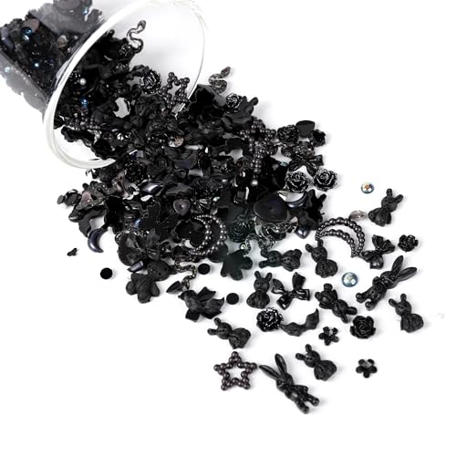 110 Pieces 3D Nail Charms for Acrylic Nail Art - Flowers, Bears, Butterflies & More