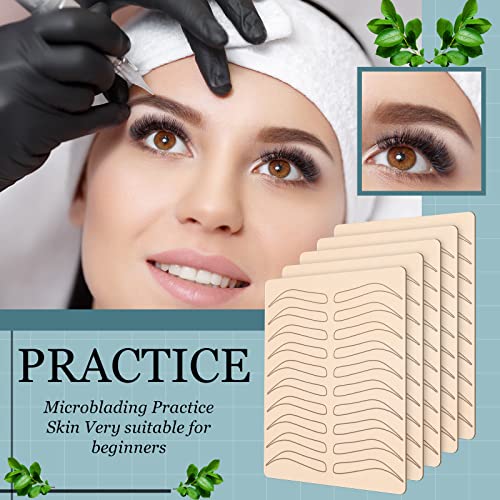 Maitys 16-Piece Black Microblading Eyebrow Practice Skin Kit