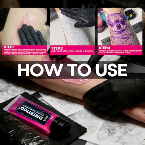 Peach Flavor Tattoo Stencil Gel 4oz - Quick-Drying Transfer Gel
