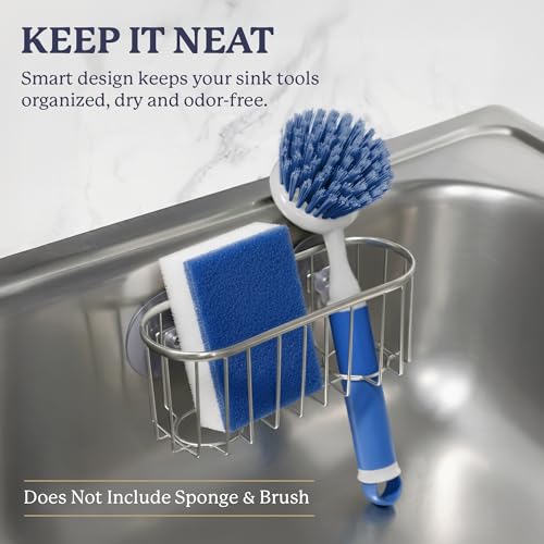 Farberware Kitchen Sink Sponge Holder with Triple Suction Cups
