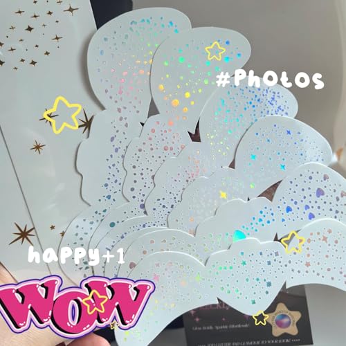Hymik Holographic & Gold 14pcs Freckle & Glitter Tattoo Set – Waterproof Festival Makeup