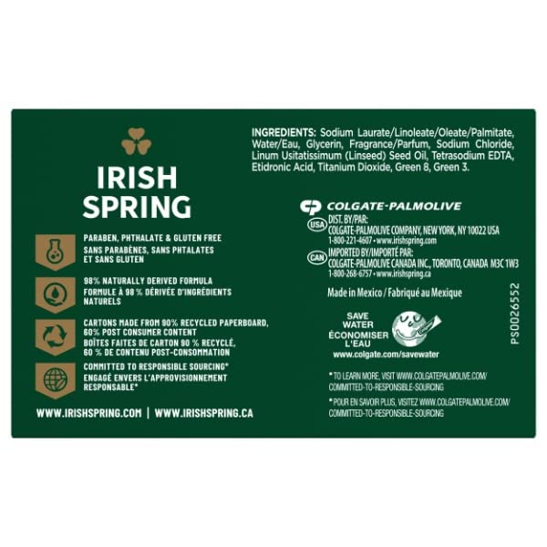Irish Spring Original Deodorant Soap - 3 Pack, 3.7 oz Bars