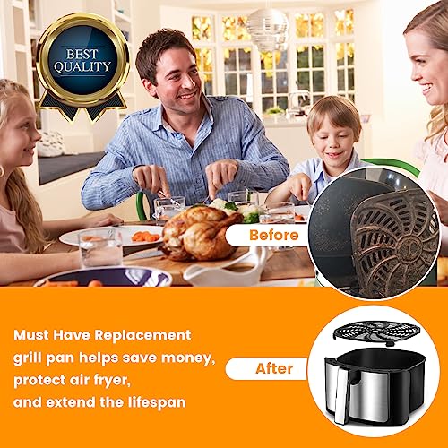 GXF Air Fryer Grill Pan for Gourmia 7QT GAF716 GAF798 - Nonstick, Dishwasher Safe