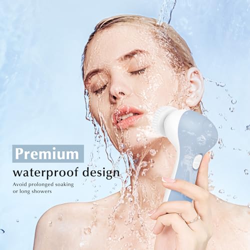 COSLUS 2-in-1 Facial Cleansing Brush - Electric Exfoliator for Deep Cleaning