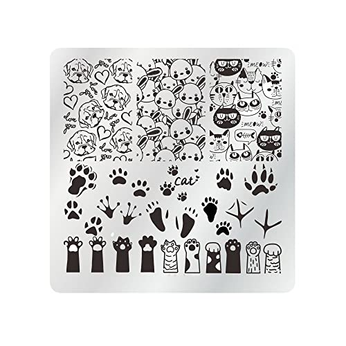 VNC Nail Stamping Plates Set 15pcs with Stamper & Scraper - Nail Art Template