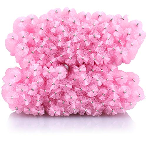 G2PLUS 500PCS Pink Eyelash Mascara Brushes Spoolies Applicator Wands