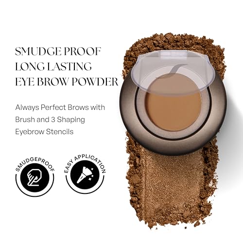 SORMÉ Smudge Proof Eyebrow Powder Kit - Medium Brown with Brush & Stencils