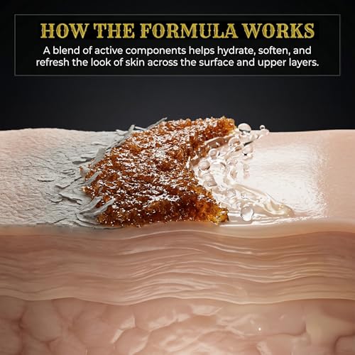 Men's Dead Sea Salt Body Scrub with Aloe Vera & Sandalwood - 17.6 oz