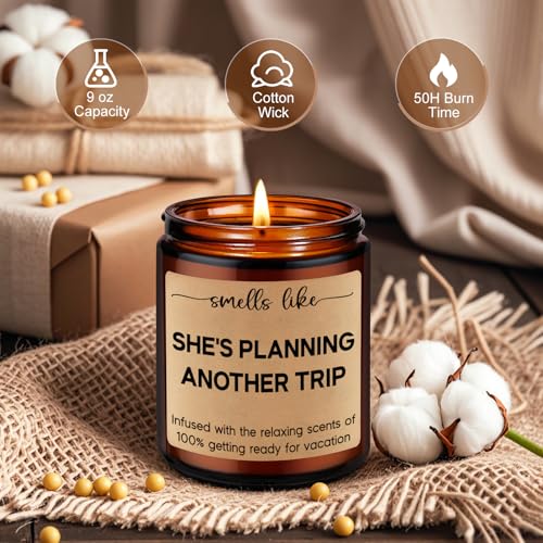 LEADO Lavender Travel Candle – Funny Gift for Women & Travelers