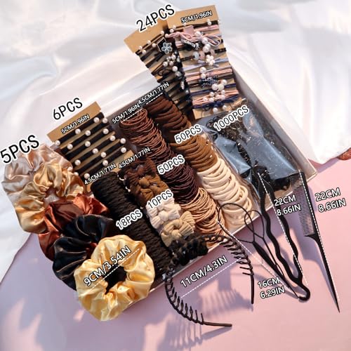 GUOXI 1163PCS Hair Accessories Set for Women - Scrunchies, Ponytail Holders & Hair Ties
