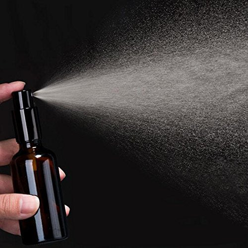 YIZHAO 1oz Amber Glass Spray Bottles - 6 Pack Refillable Travel Atomizers