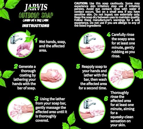 Jarvis Poison Ivy Soap Bar - 2 Pack for Fast Itch Relief & Soothing Rashes