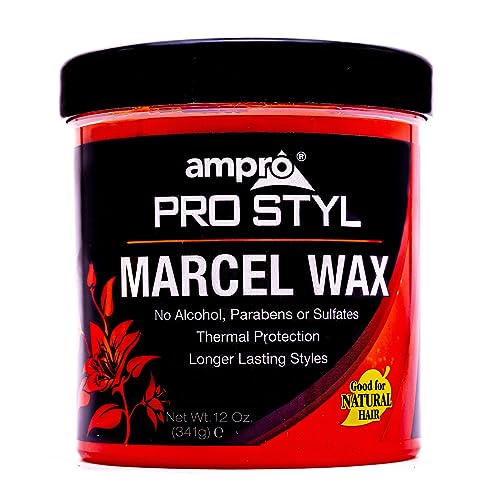 AmPro Marcel Wax for All Hair Types - Long Lasting Hold, Unscented 12 oz