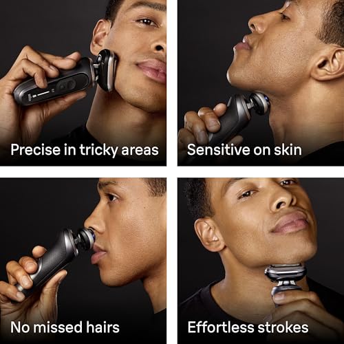 Braun Series 7 Electric Shaver for Men, Wet & Dry Foil Razor, 4-in-1 SmartCare Clean & Charge Center, Precision Trimmer Attachment, Replacement Shaver Head, Travel Case, Grey 7187ps