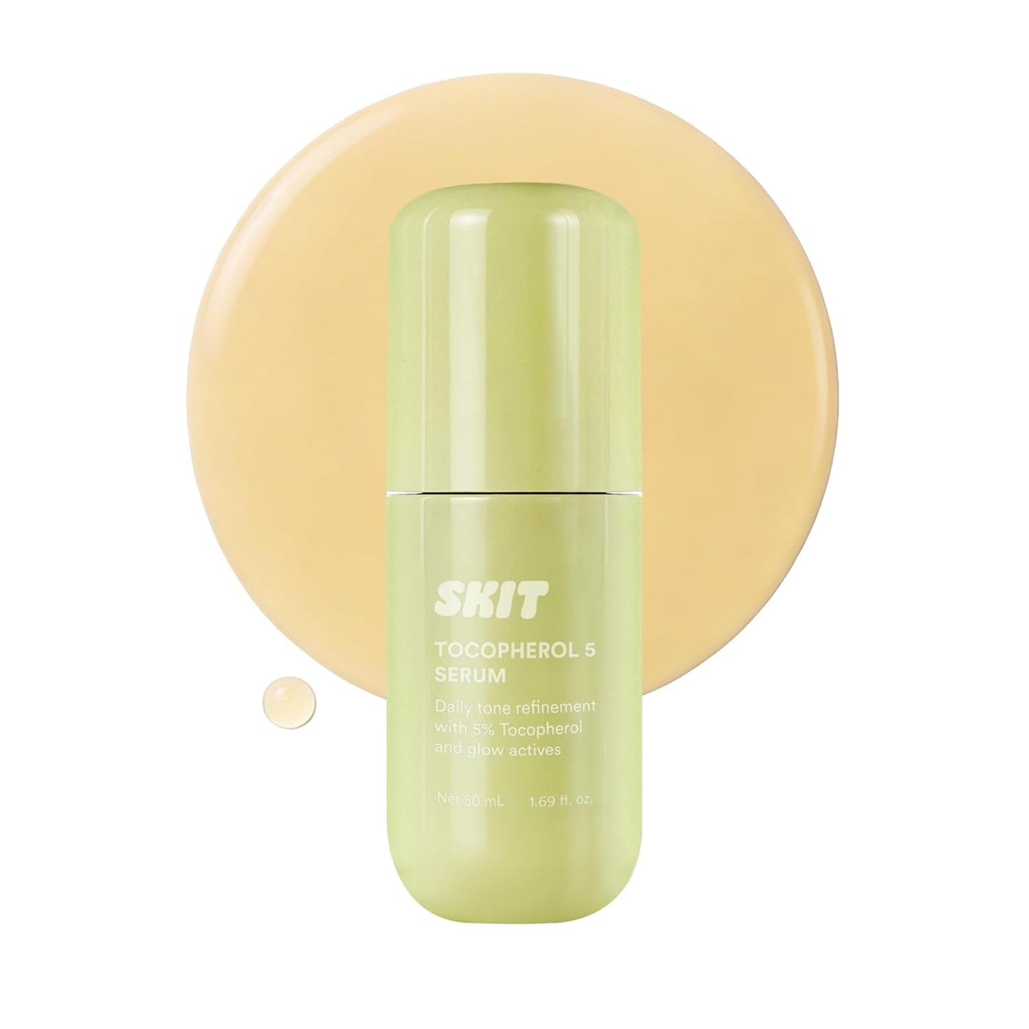 Tocopherol Vitamin E Face Serum - Brightening Antioxidant Care with Glutathione & Vitamin C | 1.69 fl. oz | Improves Skin Texture & Resilience