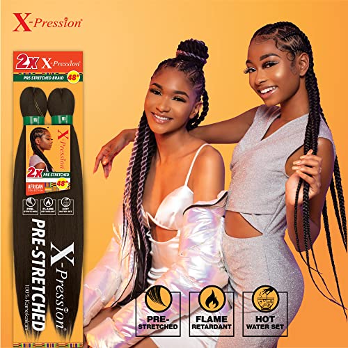 Sensationnel X-Pression Pre-Stretched Braiding Hair, 48in - Color 33, 1 Pack