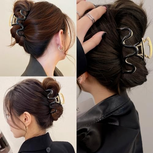 SINIDE Metal Claw Clips for Women - 3.5 Inch Strong Hold Hair Accessories