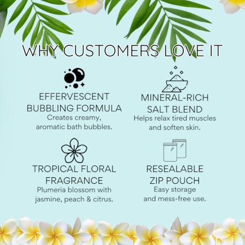 Primal Elements Detoxifying Sea Salt Soak - Plumeria Bubbling Bath Salts