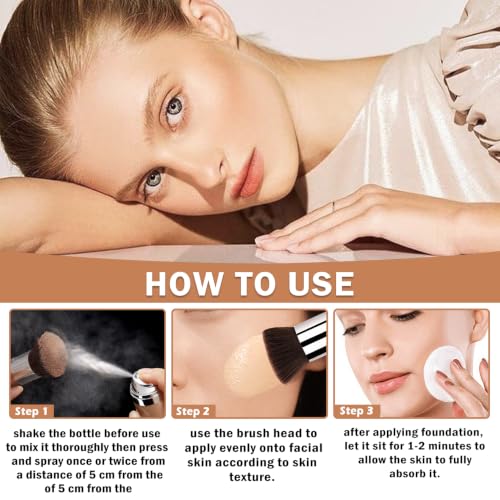 Airbrush Foundation Spray for Flawless Skin - Lightweight & Buildable Coverage