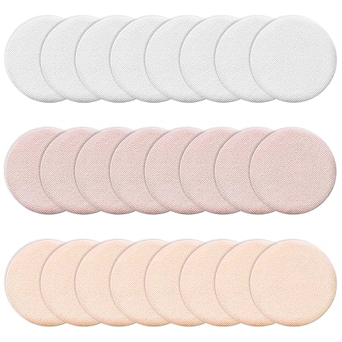 WLLHYF 24-Pack Makeup Powder Puffs - Soft Cotton Face Makeup Sponges for Foundation & Loose Powder