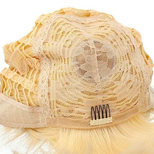 SWACC 14-Inch 613 Blonde Cleopatra Wig with Blunt Cut Bangs