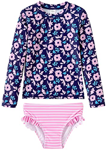UMELOK Girls Rash Guard Swimwear Set with Bikini Bottom - UPF 50+ Sun Protection