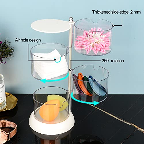JessLab 4-Layer Rotating Hair Accessories Organizer - Hair Tie & Jewelry Caddy