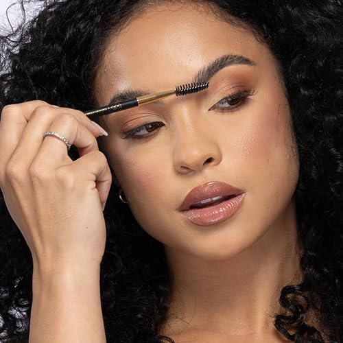 Dual-Ended Eyebrow Grooming Brush with Spiral Spoolie