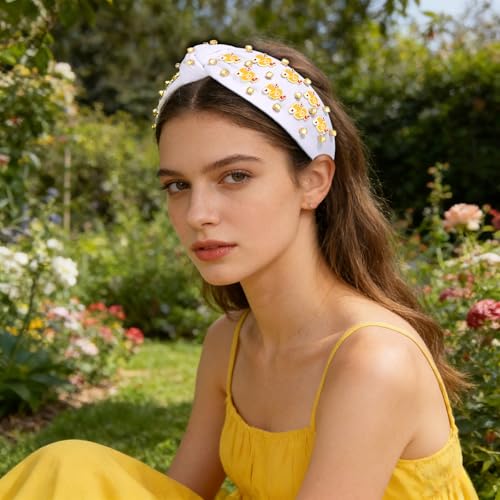 ZITULRY Animal Headband for Women - Yellow Duck & Animal Charm Summer Hair Accessory