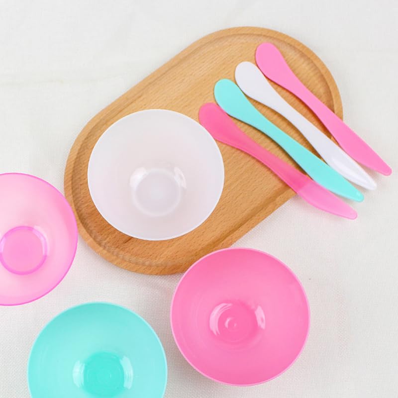 50 Pack Plastic Cosmetic Spatulas for Skincare and Makeup Application - Multi-Color