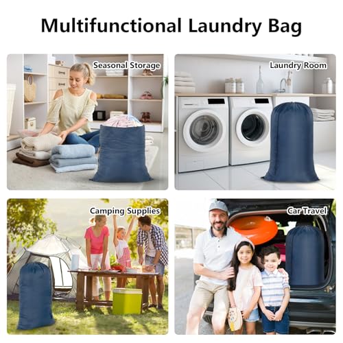 OTraki Extra Large Laundry Bag 2-Pack, 28x45 Inch, Heavy Duty Drawstring