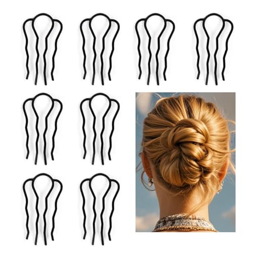 8-Piece Metal Hair Fork Clips for Updos & Hairstyles