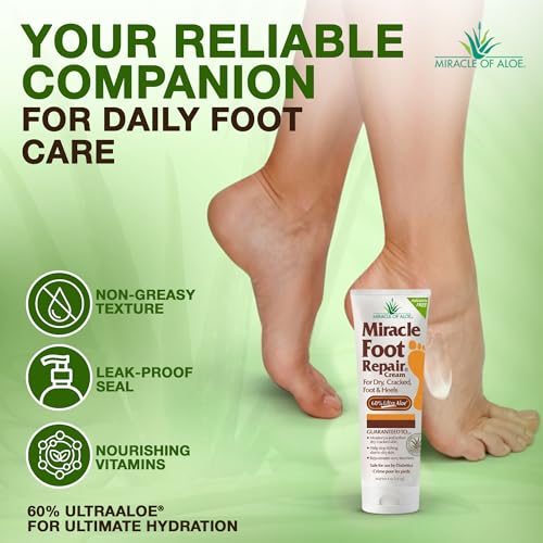 Miracle Foot Repair Cream, 4 Oz (Pack of 2) for Dry Cracked Feet