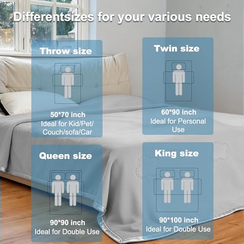 IUUI Cooling Blanket Twin Size - Double-Sided Cold Touch for Hot Sleepers