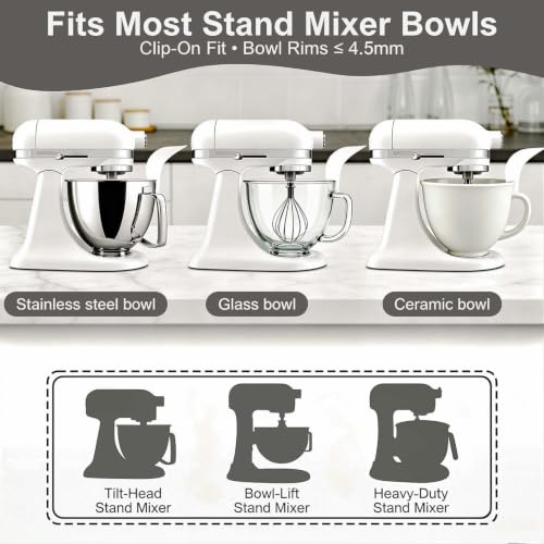 Silicone Flour Funnel for KitchenAid Stand Mixer - Easy Pour Spout