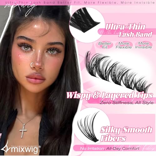 Lash Clusters Kit 1596PCS | Wispy Volume Eyelash Extensions for Beginners
