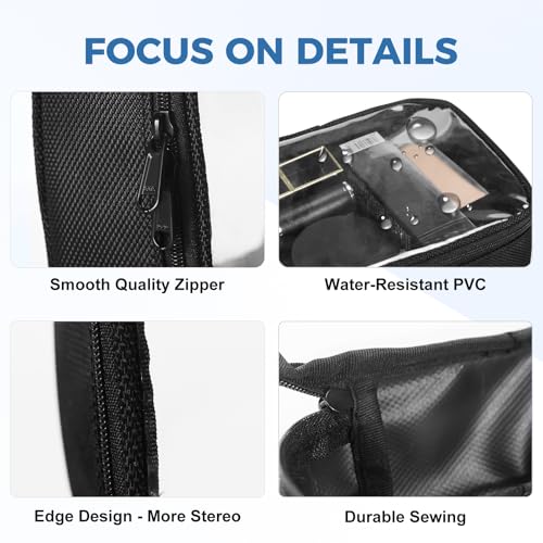 Moyad TSA Approved Clear Toiletry Bag - Black 3 Pack Travel Bags