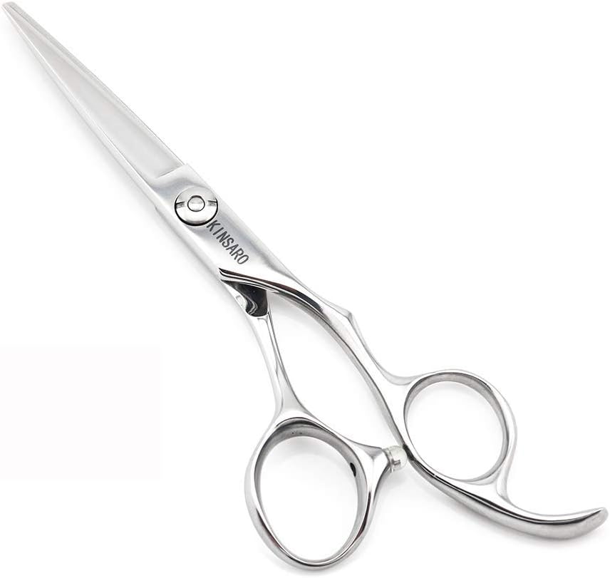 Professional Hair Cutting Scissors - 5.5" Barber Shears with 440C Convex Blades | Silvery Finish for Home or Salon Use
