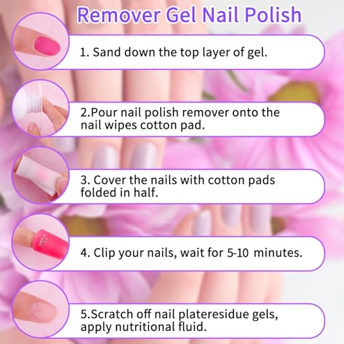 BEVINAS Nail Polish Remover Kit - 4 Fl.Oz. Remover & Slip Solution with Glass Cup & Cleaning Pads